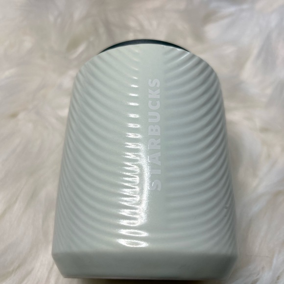 Starbucks Pearlescent Ceramic Short Tumbler Mint Green Ribbed Cup 8oz New 2023 - Picture 9 of 16